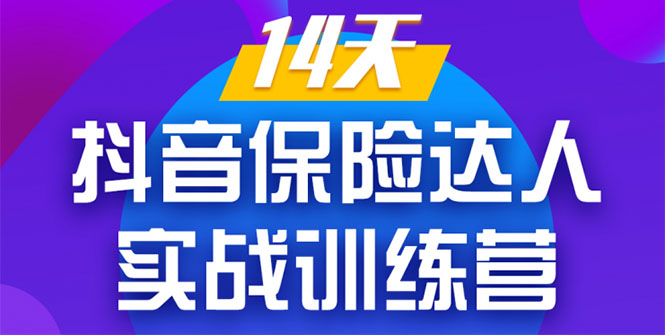 《14天抖音保险达人实战训练营》从0开始-搭建账号-拍摄剪辑-获客到打造爆款_海蓝资源库