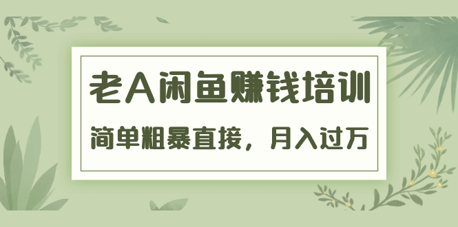 《老A闲鱼赚钱培训》简单粗暴直接，月入过万真正的闲鱼战术实课（51节课）_海蓝资源库