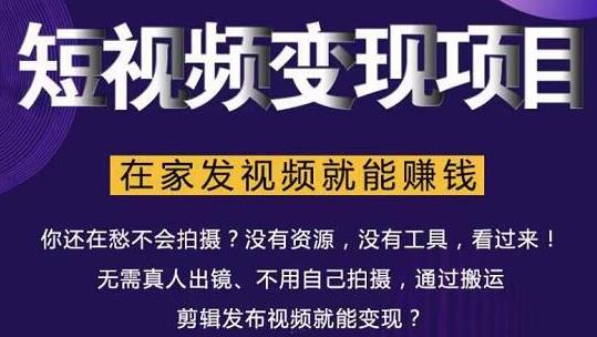 在家也能操作的短视频赚钱项目，无需真人，不用拍摄，纯搬运月入2到5万_海蓝资源库