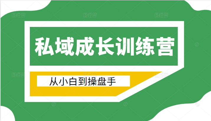 电商私域成长训练营，从小白到操盘手（价值999元）_海蓝资源库