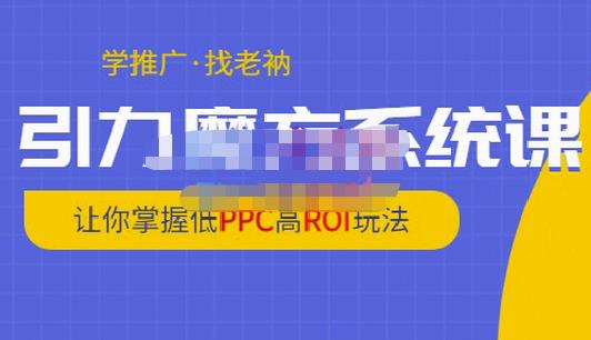 老衲·引力魔方系统课，让你掌握低PPC高ROI玩法，价值299元_海蓝资源库