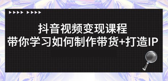 抖音短视频变现课程：带你学习如何制作带货+打造IP【41节】_海蓝资源库