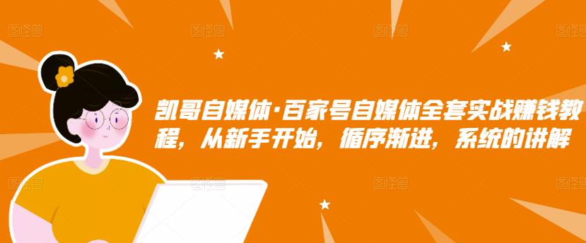 凯哥自媒体·百家号自媒体全套实战赚钱教程，从新手开始，循序渐进，系统的讲解_海蓝资源库