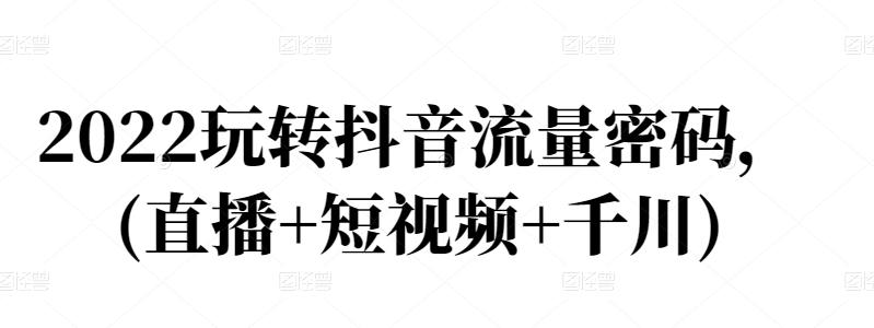 2022玩转抖音流量密码，(直播+短视频+千川)_海蓝资源库