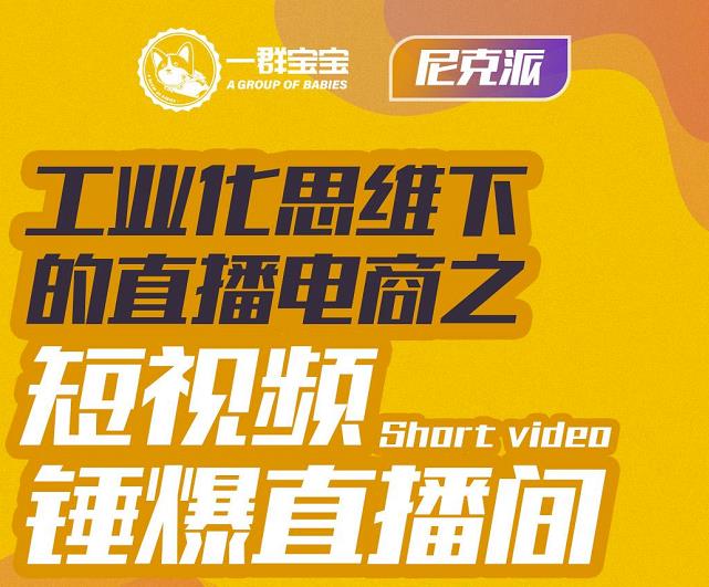 尼克派·工业化思维下的直播电商之短视频锤爆直播间，听话照做执行爆单_海蓝资源库