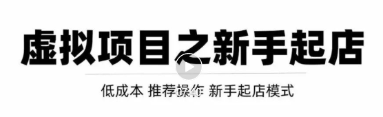 虚拟项目快速起店模式，0成本打造月入几万虚拟店铺！_海蓝资源库