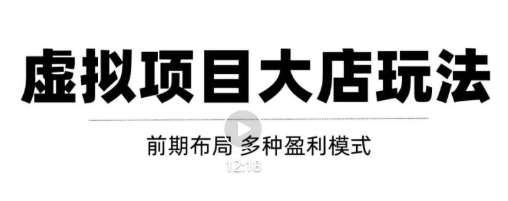 虚拟项目月入几万大店玩法分享，多店操作利润倍增（快速起店盈利）_海蓝资源库