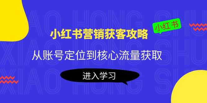 小红书营销获客攻略：从账号定位到核心流量获取，爆款笔记打造_海蓝资源库