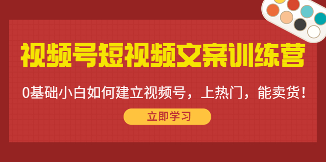 视频号短视频文案训练营：0基础小白如何建立视频号，上热门，能卖货！_海蓝资源库