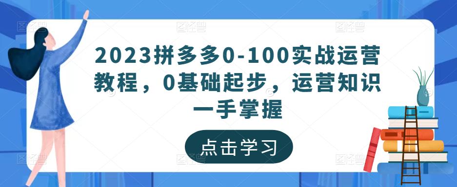 2023拼多多0-100实战运营教程，0基础起步，运营知识一手掌握_海蓝资源库