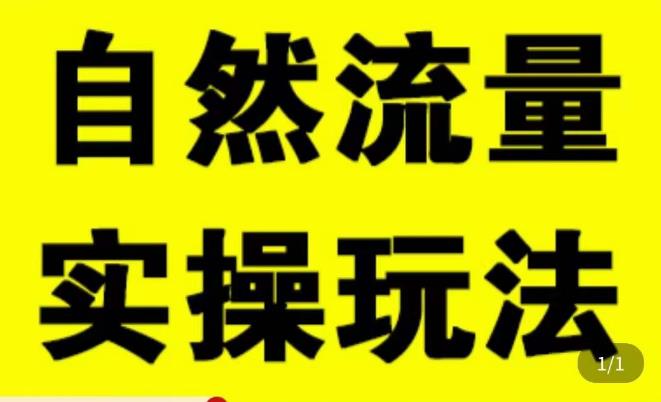 拼多多自然流量天花板，拼多多自然流的实操玩法，自然流量是怎么来的，如何开车带来自然流等知识_海蓝资源库