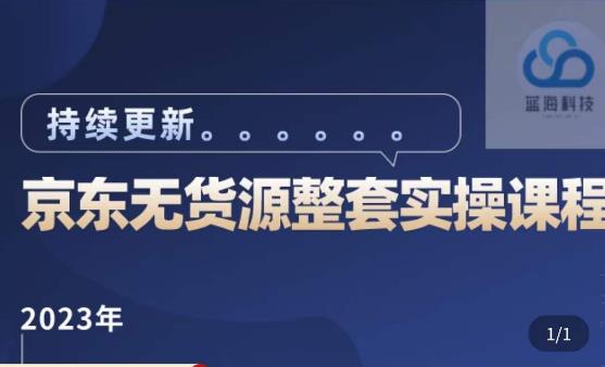 蓝七·2023京东店群整套实操视频教程，京东无货源整套操作流程大总结，减少信息差，有效做店发展_海蓝资源库