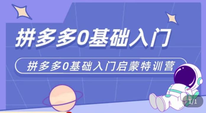 六一电商·拼多多运营0-1实操特训营，拼多多从基础到进阶的可实操玩法_海蓝资源库