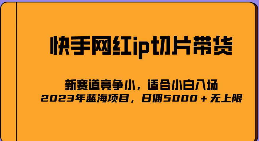 2023爆火的快手网红IP切片，号称日佣5000＋的蓝海项目，二驴的独家授权_海蓝资源库