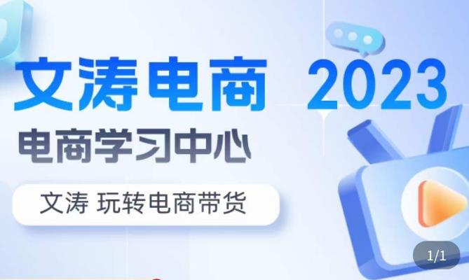 文涛电商·7天零基础自然流起号，​快速掌握店铺运营的核心玩法，突破自然展现量，玩转直播带货_海蓝资源库