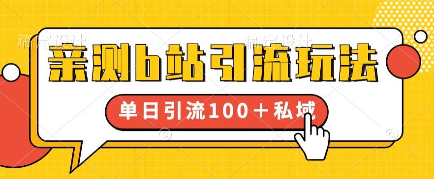 亲测b站引流玩法，单日引流100+私域，简单粗暴，超适合新手小白_海蓝资源库