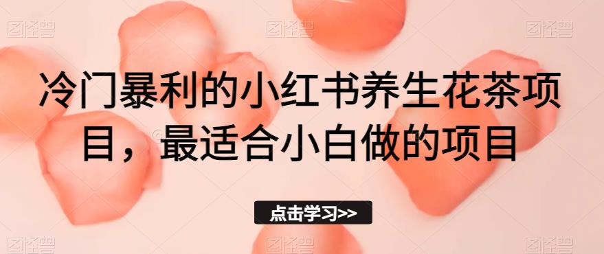 冷门暴利的小红书养生花茶项目，最适合小白做的项目【揭秘】_海蓝资源库