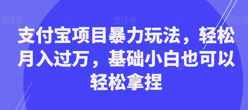 支付宝项目暴力玩法，轻松月入过万，基础小白也可以轻松拿捏【揭秘】_海蓝资源库