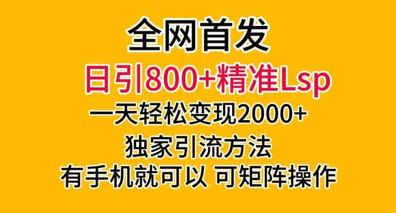 全网首发！日引800+精准老色批，一天变现2000+，独家引流方法，可矩阵操作【揭秘】_海蓝资源库