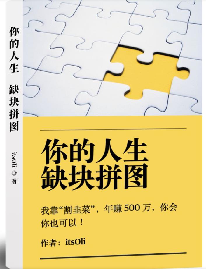 某高赞电子书《你的人生，缺块拼图——我靠“割韭菜”，年赚500万，你会你也可以》_海蓝资源库