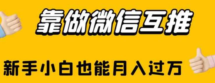 靠做微信互推，新手小白也能月入过万【揭秘】_海蓝资源库