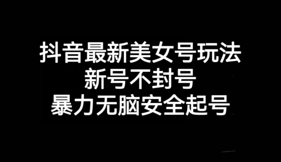 抖音最新美女号玩法，新号不封号，暴力无脑安全起号【揭秘】_海蓝资源库