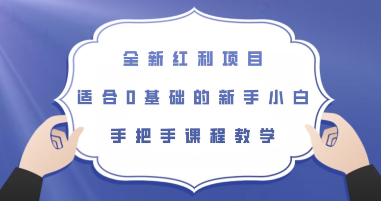 全新红利项目，适合0基础的新手小白，手把手课程教学【揭秘】_海蓝资源库