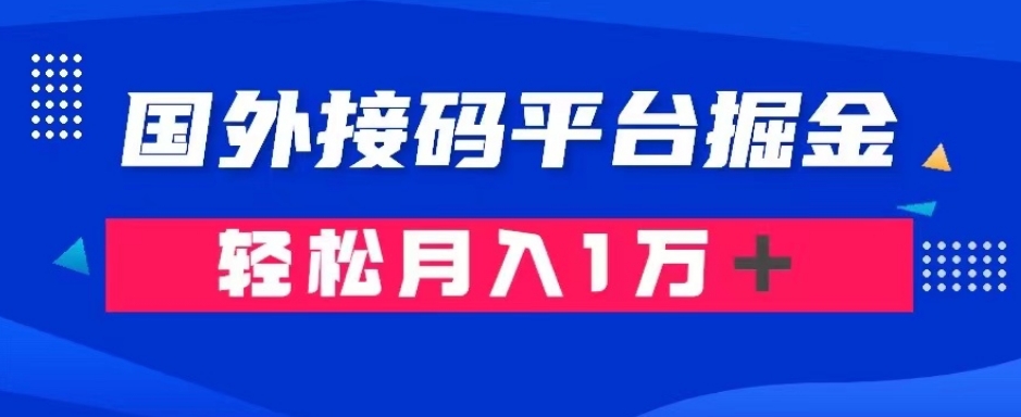 通过国外接码平台掘金：成本1.3，利润10＋，轻松月入1万＋【揭秘】_海蓝资源库