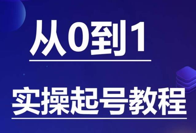 石野·小白起号实操教程，​掌握各种起号的玩法技术，了解流量的核心_海蓝资源库