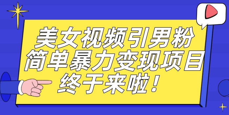 价值3980的男粉暴力引流变现项目，一部手机简单操作，新手小白轻松上手，每日收益500+【揭秘】_海蓝资源库