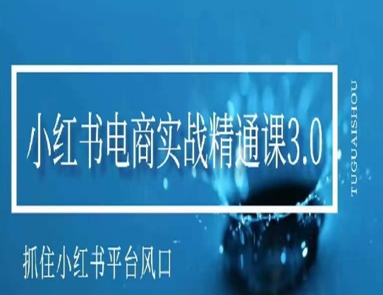 小红书电商实战精通课3.0，抓住小红书平台的风口，不错过有一个赚钱的机会_海蓝资源库