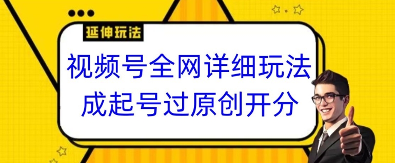 视频号全网最详细玩法，起号过原创开分成，单号日入300+【揭秘】_海蓝资源库