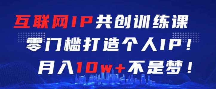 互联网IP共创训练课，零门槛零基础打造个人IP，月入10w+不是梦【揭秘】_海蓝资源库