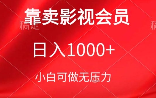 靠卖影视会员，日入1000+，落地保姆级教程，新手可学【揭秘】_海蓝资源库