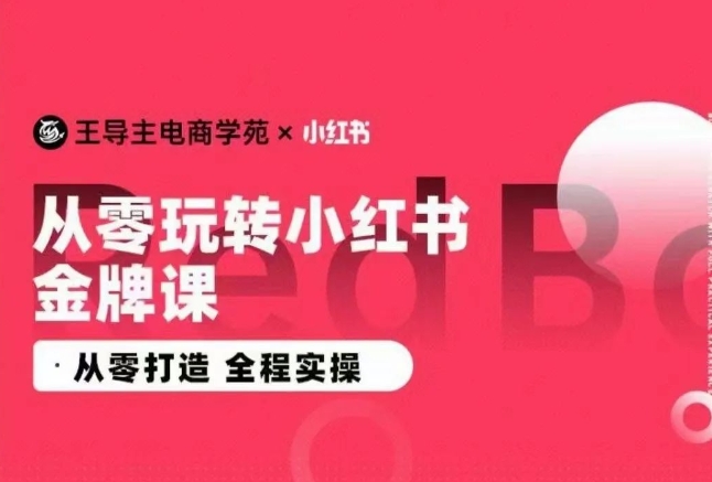 王导主·小红书电商运营实操课，​从零打造  全程实操_海蓝资源库