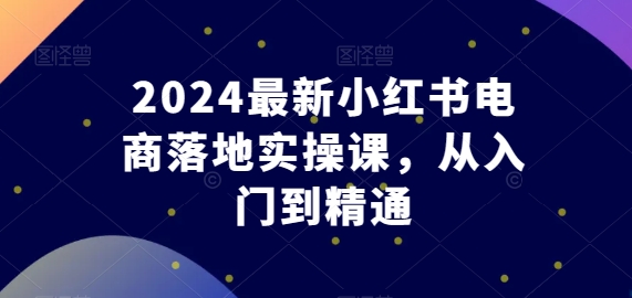 2024最新小红书电商落地实操课，从入门到精通_海蓝资源库