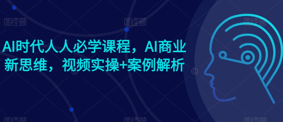 AI时代人人必学课程，AI商业新思维，视频实操+案例解析【赠AI商业爆款案例】_海蓝资源库