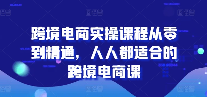 跨境电商实操课程从零到精通，人人都适合的跨境电商课_海蓝资源库