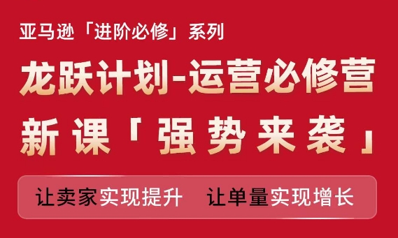 亚马逊进阶必修系列，龙跃计划-运营必修营新课，让卖家实现提升 让单量实现增长_海蓝资源库