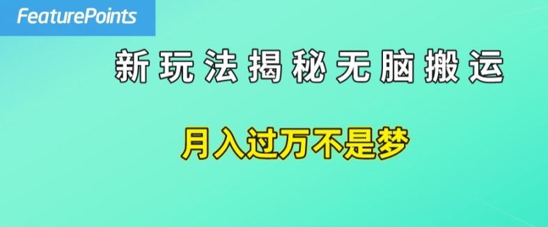 简单操作，每天50美元收入，搬运就是赚钱的秘诀【揭秘】_海蓝资源库