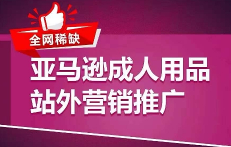 全网稀缺！亚马逊成人用品站外营销推广，​教你引爆站外流量，开启爆单模式_海蓝资源库