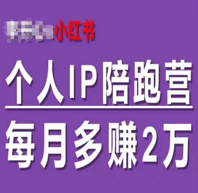 小红书个人IP陪跑营，60天拥有自动转化成交的双渠道个人IP，每月多赚2w_海蓝资源库