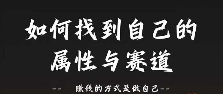 赛道和属性2.0：如何找到自己的属性与赛道，赚钱的方式是做自己_海蓝资源库