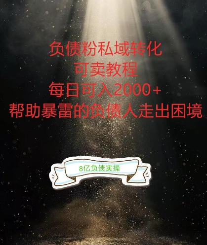 负债粉掘金计划，帮助负债者解决问题，债务规划，债务重组，最好的变现方式【揭秘】_海蓝资源库