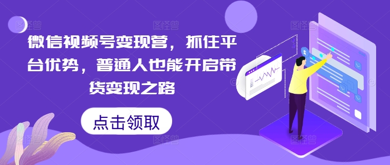 微信视频号变现营，抓住平台优势，普通人也能开启带货变现之路_海蓝资源库