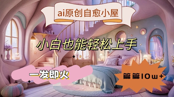 ai原创治愈小屋，小白也能轻松上手，一发即火，篇篇10w+【揭秘】_海蓝资源库