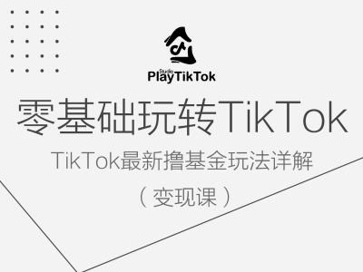 零基础玩转TiKToK变现课，TikTok最新撸基金玩法详解_海蓝资源库