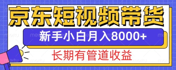 京东短视频带货新玩法，长期管道收益，新手也能月入8000+_海蓝资源库