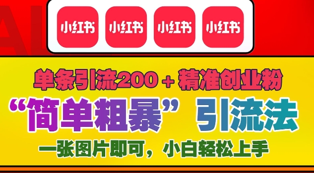 12月底小红书”简单粗暴“引流法，单条引流200+精准创业粉_海蓝资源库