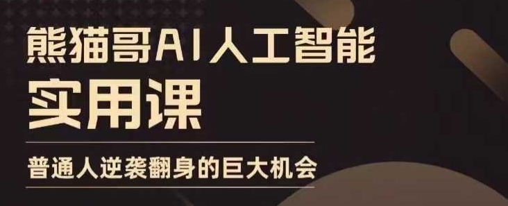 AI人工智能实用课，实在实用实战，普通人逆袭翻身的巨大机会——生财有道创业项目网_海蓝资源库